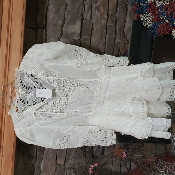 TODAY⚡️NWT LOVESHACKFANCY ISADORA DRESS SZ L - Picture 2 of 10